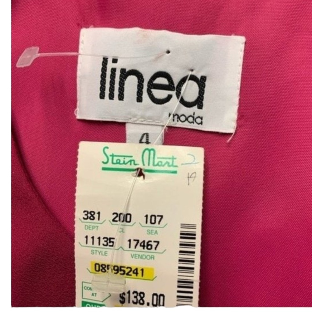 Linea Moda Jumpsuit Size 4 Multicolor Sleeveless Pleated Neck Elegant Chic New - Picture 6 of 6